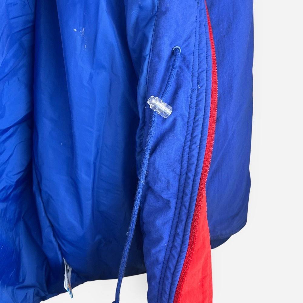 Vintage adidas USA Puffer Coat Red White Blue 3 Stripe‎ XL Team Olympics Soccer - Picture 9 of 12